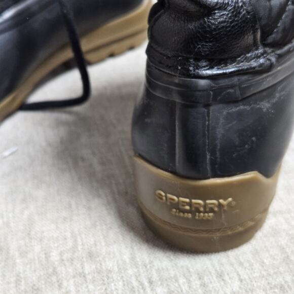 Sperry Port Duck Boots Kids Size 2 Black /Pink Waterproof Lined Rain Snow Play - Picture 10 of 10